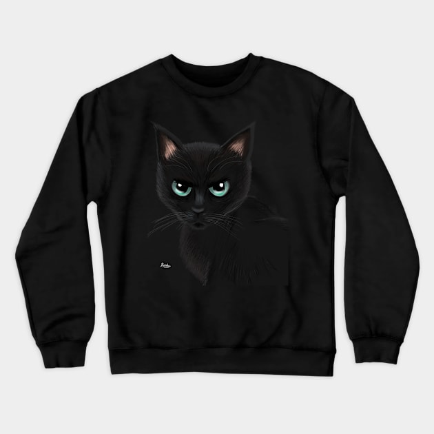 Angry cat Crewneck Sweatshirt by BATKEI